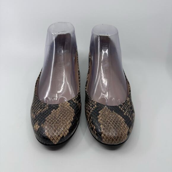 Easy Spirit Bell Snake Print Slip On Ballet Flats US 6.5-7 Leather Animal Print - Picture 1 of 7